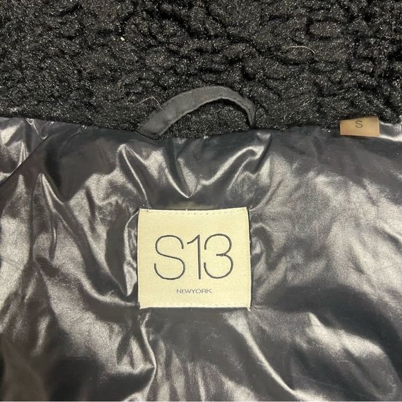 S13 New York Alpine Coat Womens Small Black Duck Down faux fur hood winter coat - Picture 11 of 16